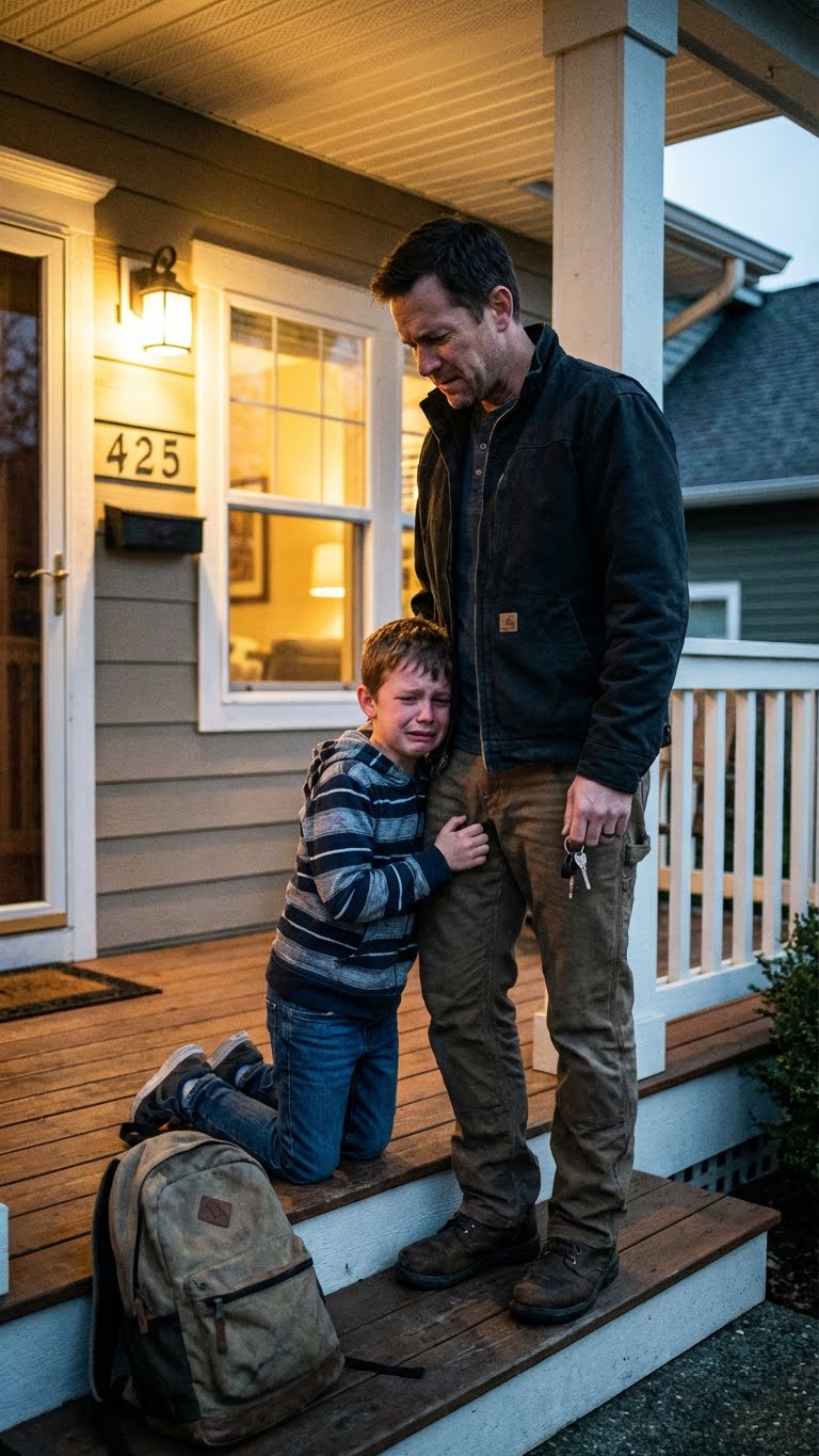 My son begged me not to leave him with his grandmother. “Dad, they hurt me when you’re gone.” I pretended to drive away, parked further down the street, and watched. Twenty minutes later, my father-in-law dragged him into the garage. I ran over and kicked the door open. What I saw my son doing made my knees buckle. My wife was standing there filming. She looked at me and said, “Honey, you shouldn’t have seen this.”