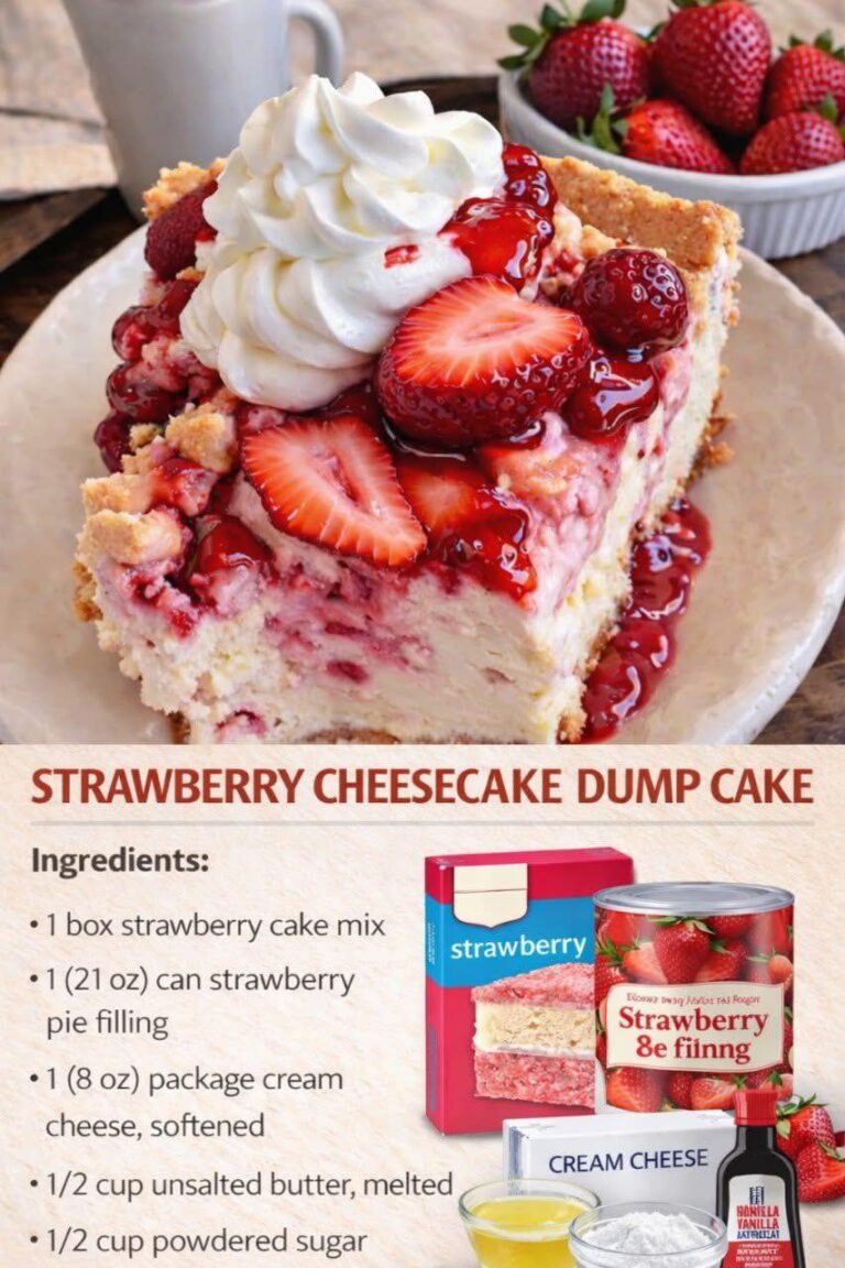 Strawberry Cheesecake Dump Cake