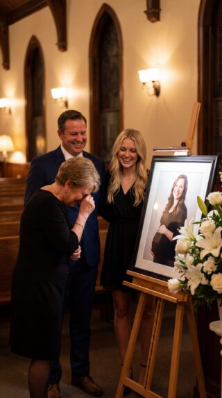 I stepped into my eight-month-pregnant daughter’s funeral with lilies choking the air. Her husband stood by the coffin—smiling—his arm around a woman I’d never seen.