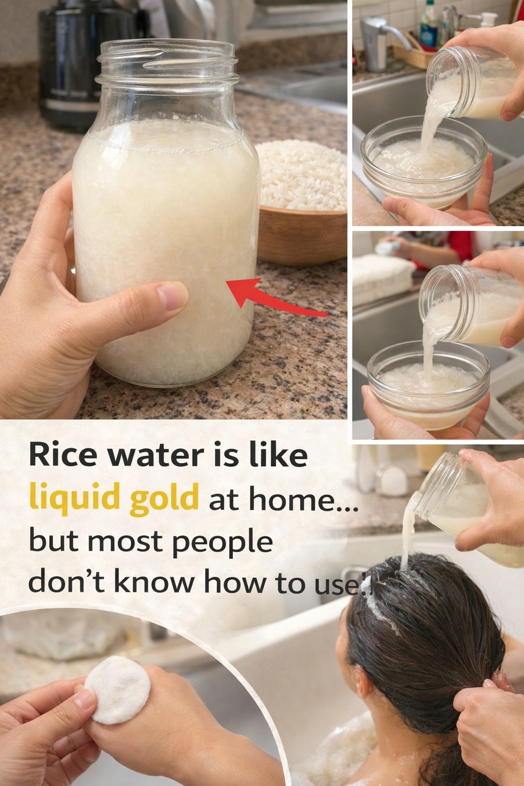 Rice water is like having gold at home… but few people know how to use it. See the first comment.