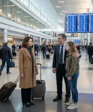 At the airport, I nearly dropped my suitcase when I saw my husband’s arm locked around a younger woman’s waist