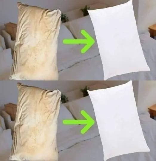 Here’s how to clean dirty bed pillows to leave them white and smelling sweet.