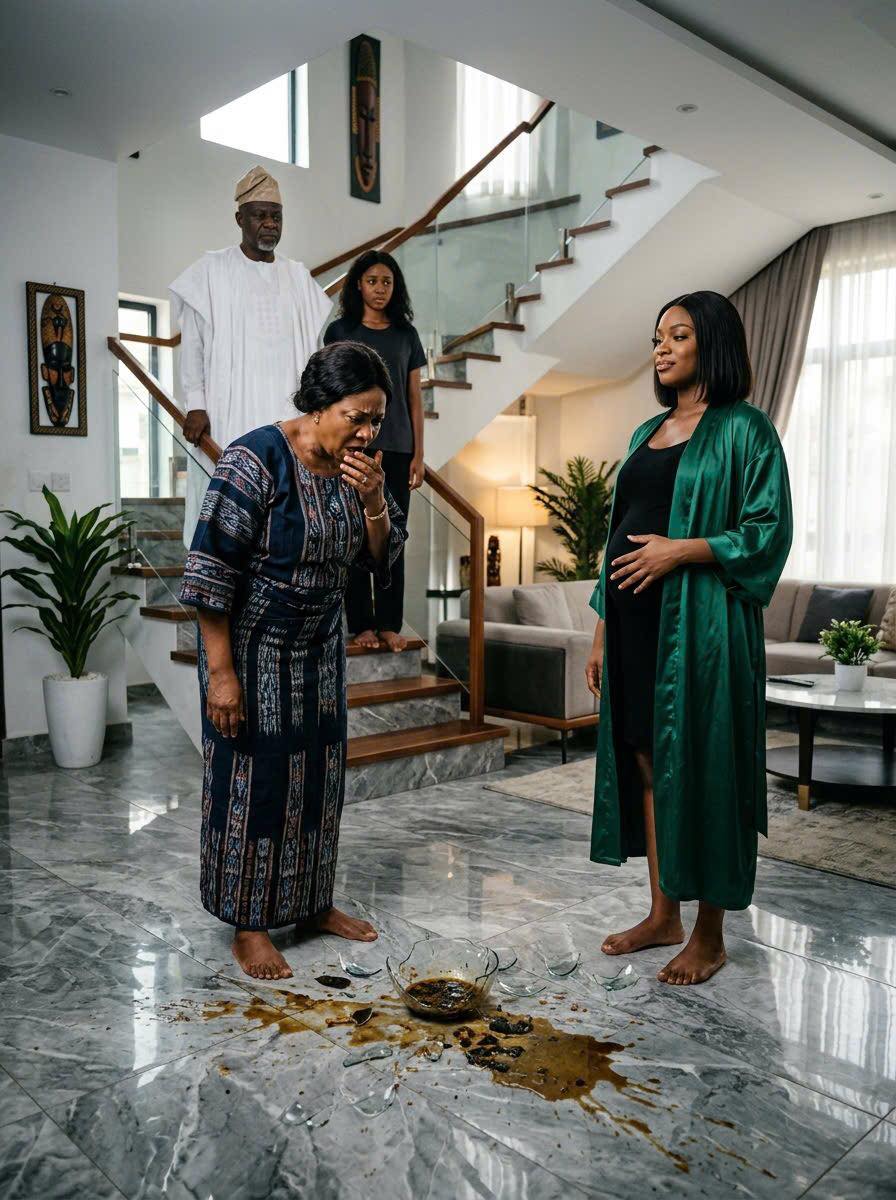 I am pregnant for your father, and he says the house in Lekki now belongs to me.”